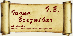 Ivana Breznikar vizit kartica